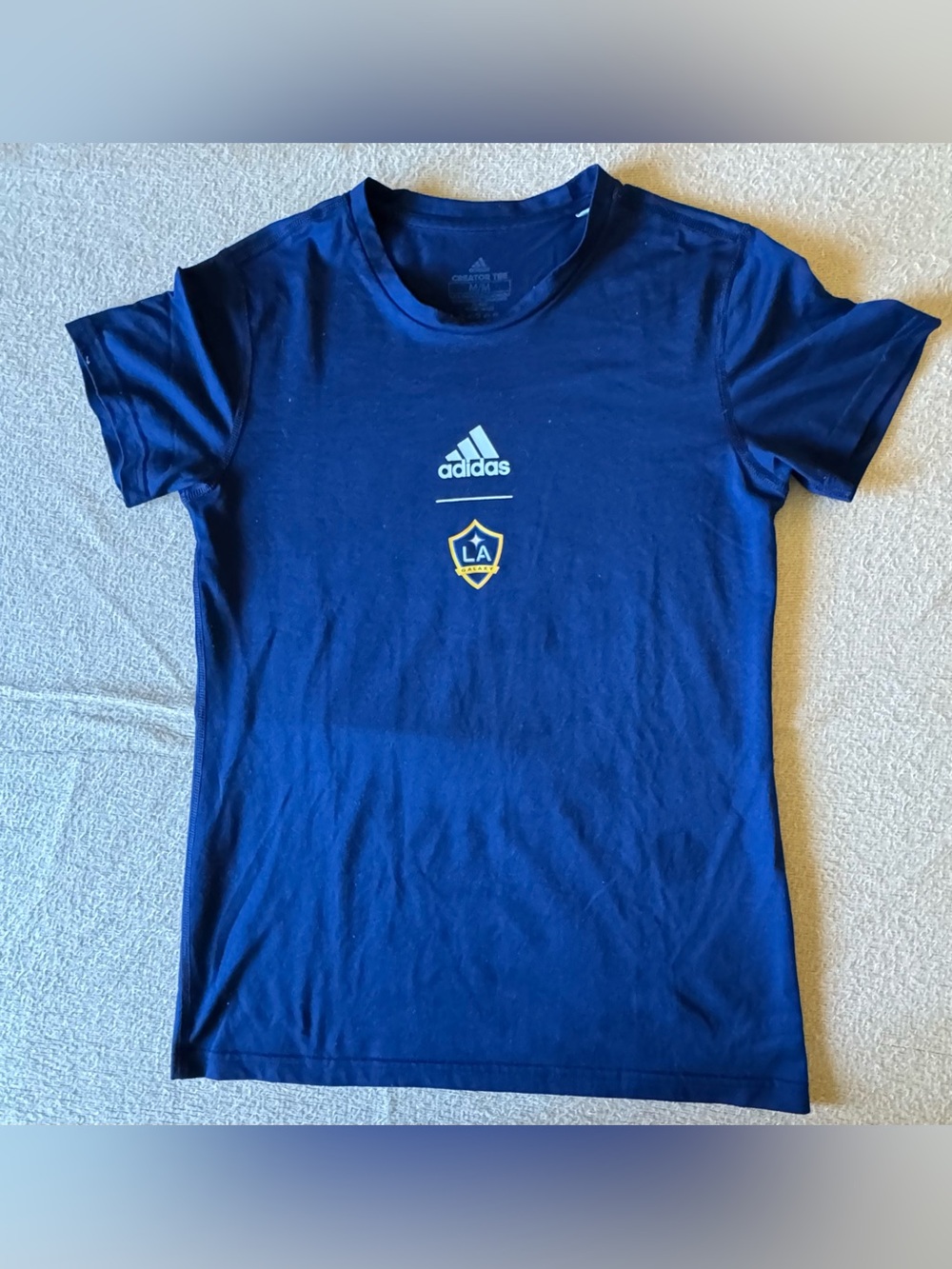 adidas navy and gold LA Galaxy Short Sleeve Tee